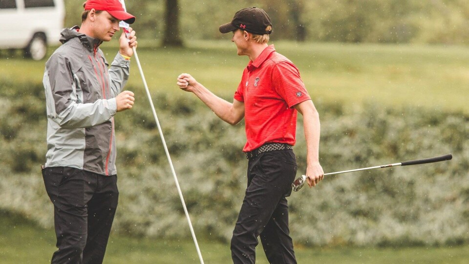 Mikkel Bjerch-Andresen coaching Texas Tech at NCAA Regionals